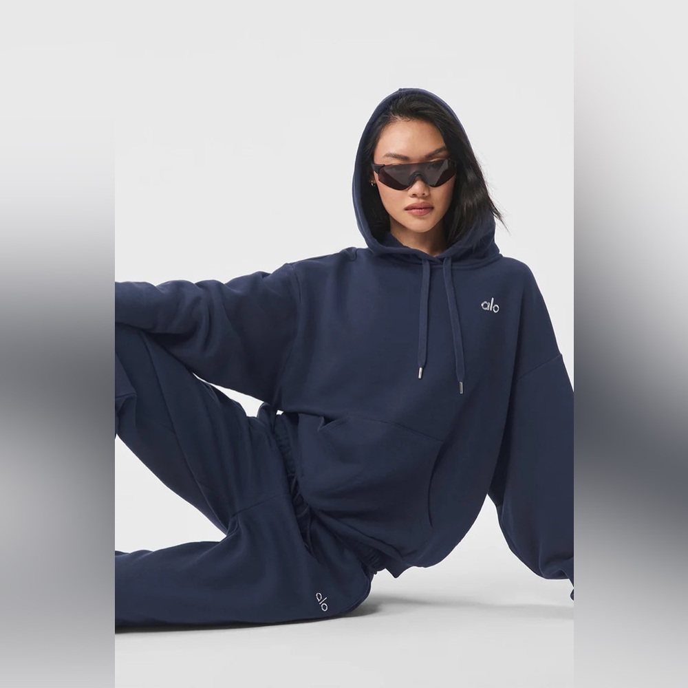 alo Navy Accolade Hoodie